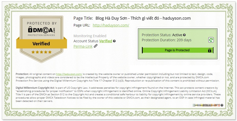 DMCA Website Hà Duy Sơn